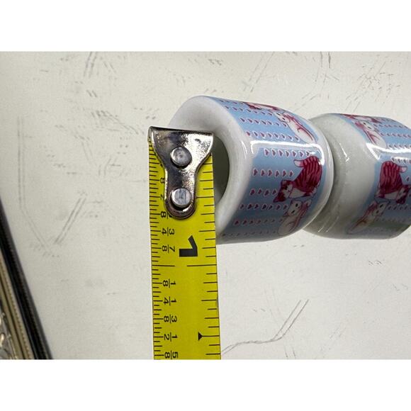 Vintage miniature candle holder Blue and Pink Kitty Cats Design West Germany - Picture 7 of 10